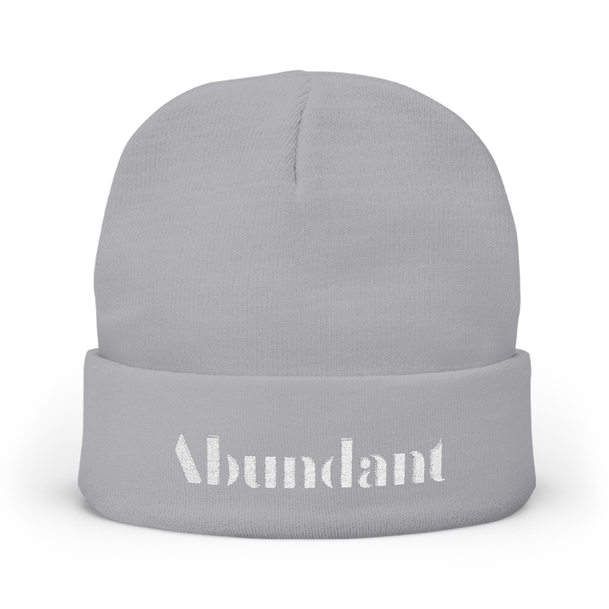 Copy of Abundant embroidered beanie | Knit beanie, positive word embroidery