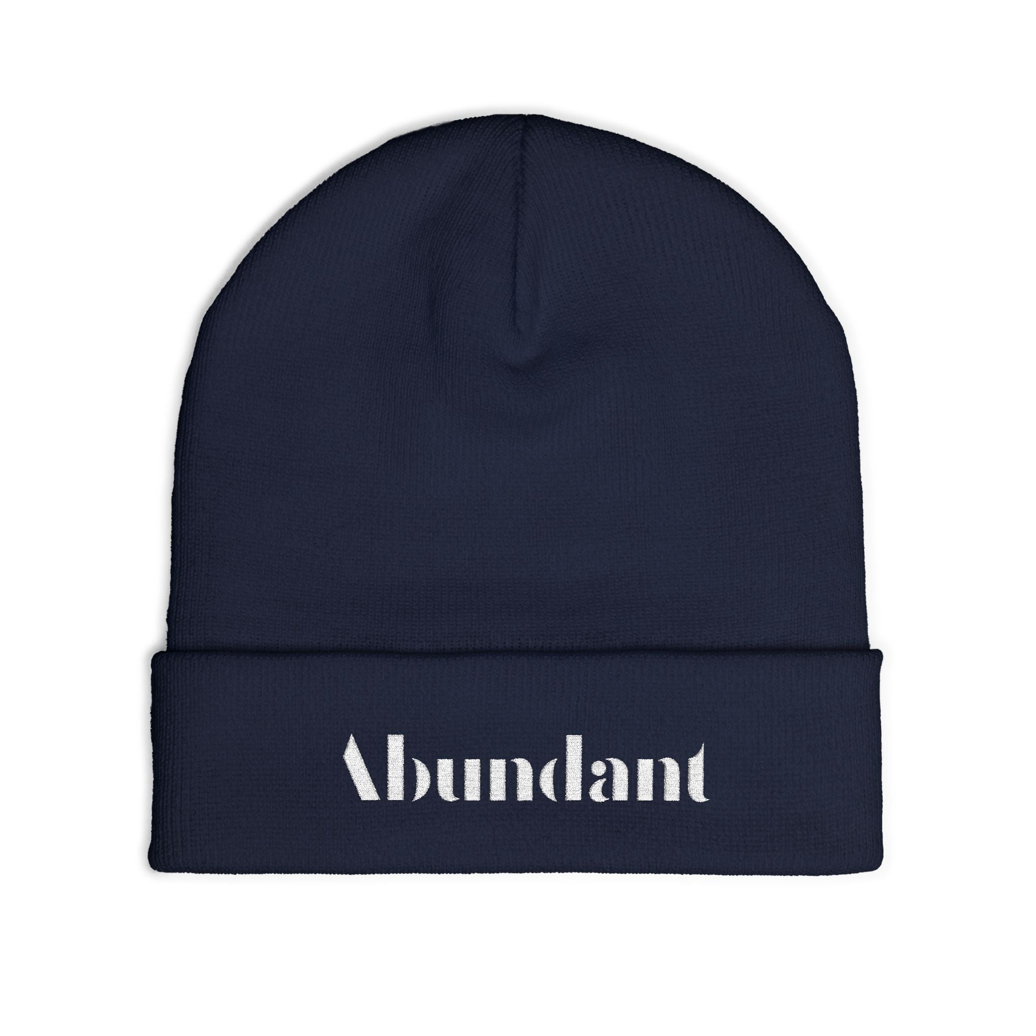Copy of Abundant embroidered beanie | Knit beanie, positive word embroidery