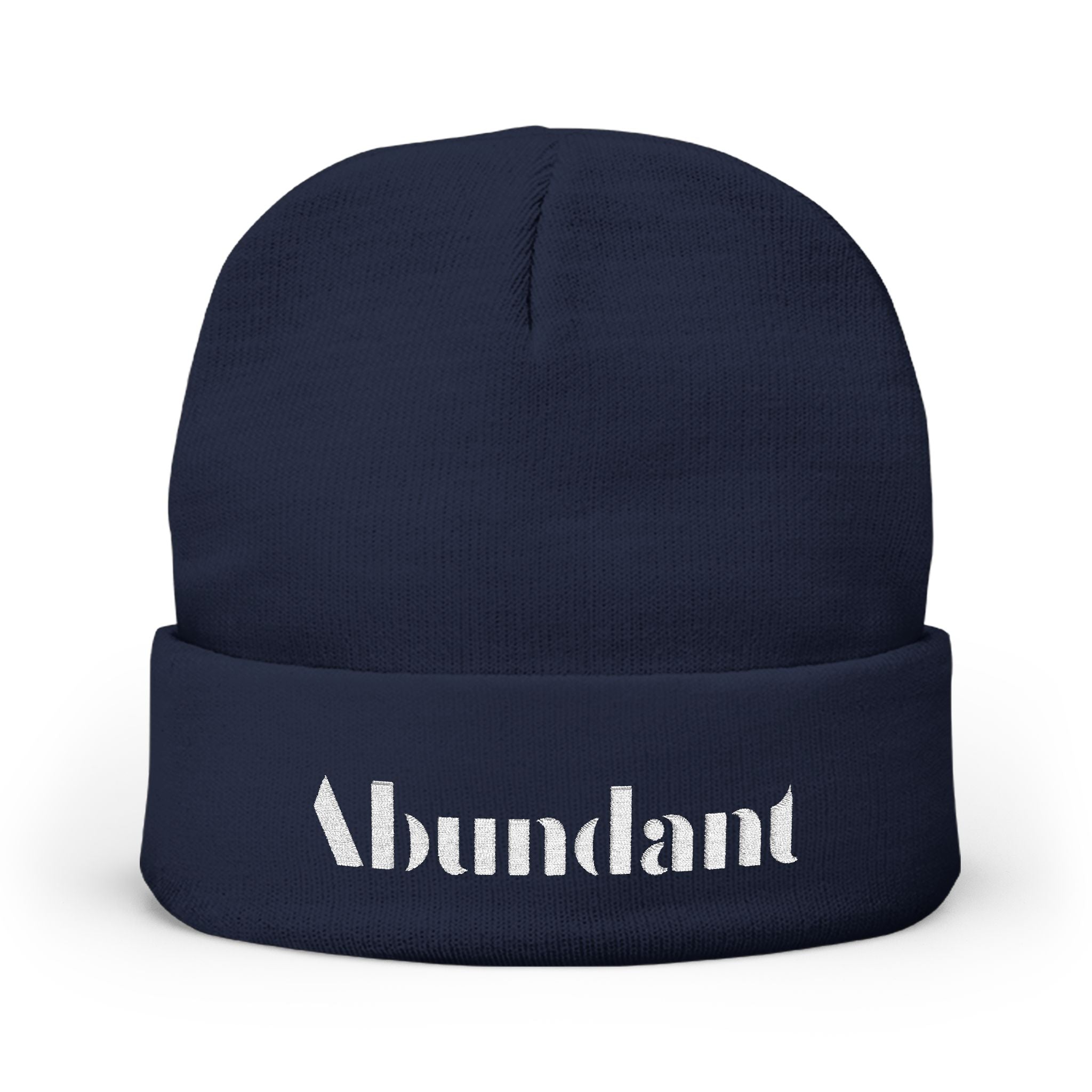 Copy of Abundant embroidered beanie | Knit beanie, positive word embroidery