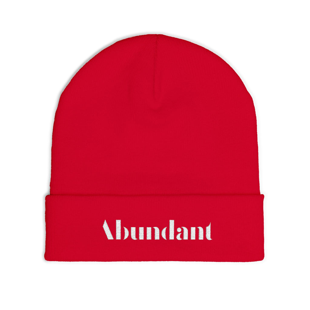 Copy of Abundant embroidered beanie | Knit beanie, positive word embroidery