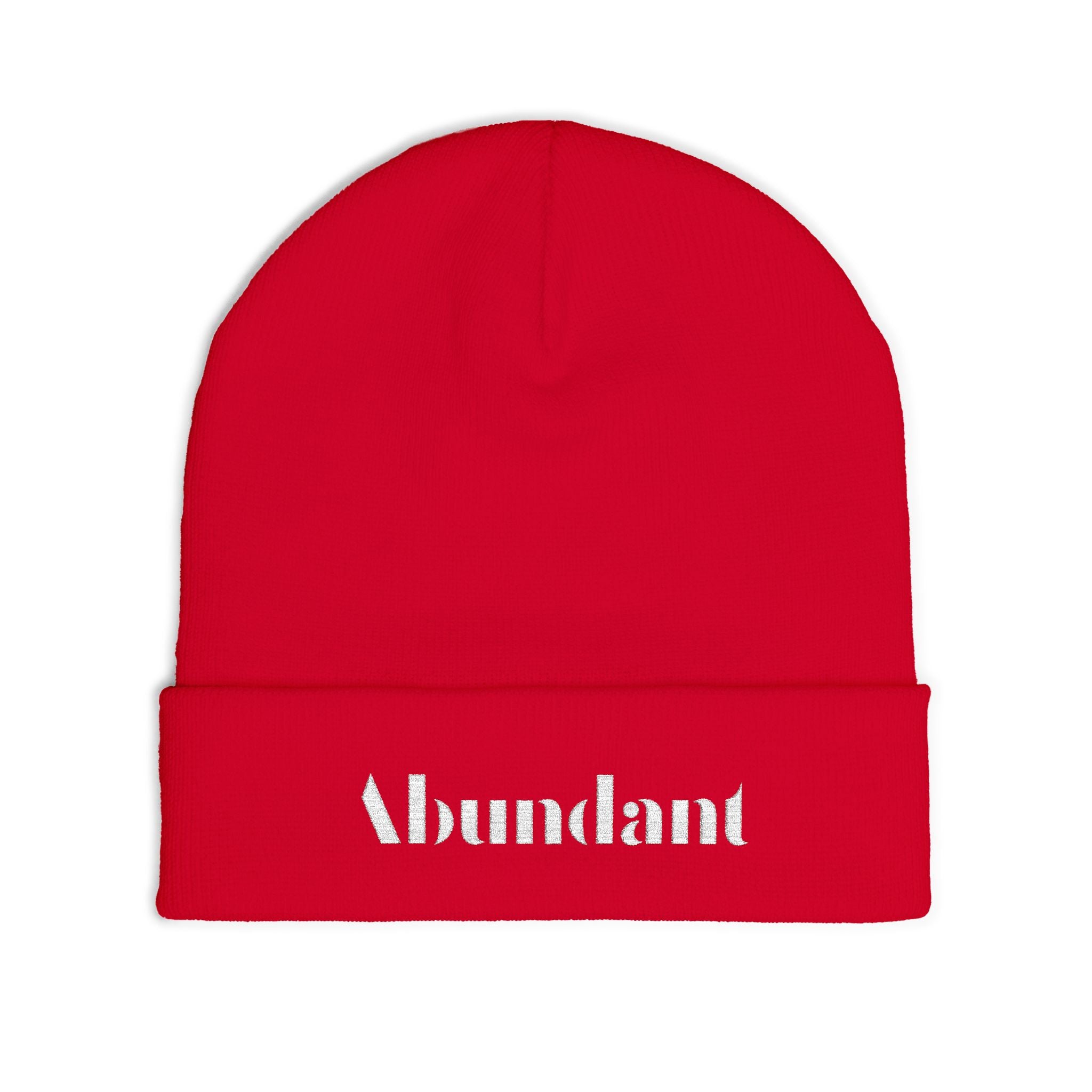 Copy of Abundant embroidered beanie | Knit beanie, positive word embroidery