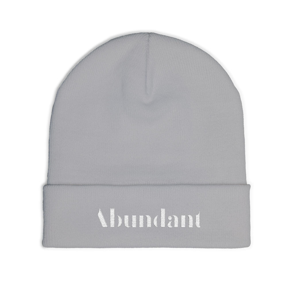 Copy of Abundant embroidered beanie | Knit beanie, positive word embroidery